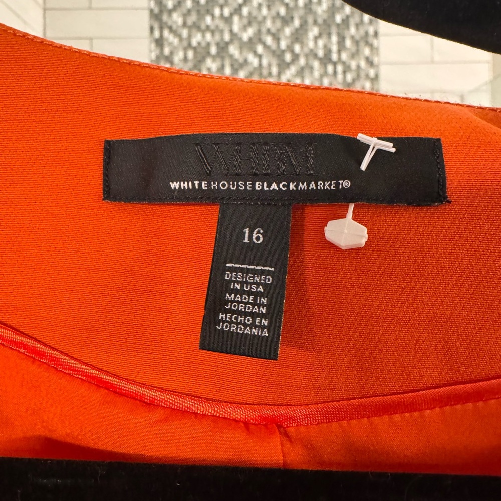 White House Black Market Bold Orange suit size 16 - Picture 15 of 15